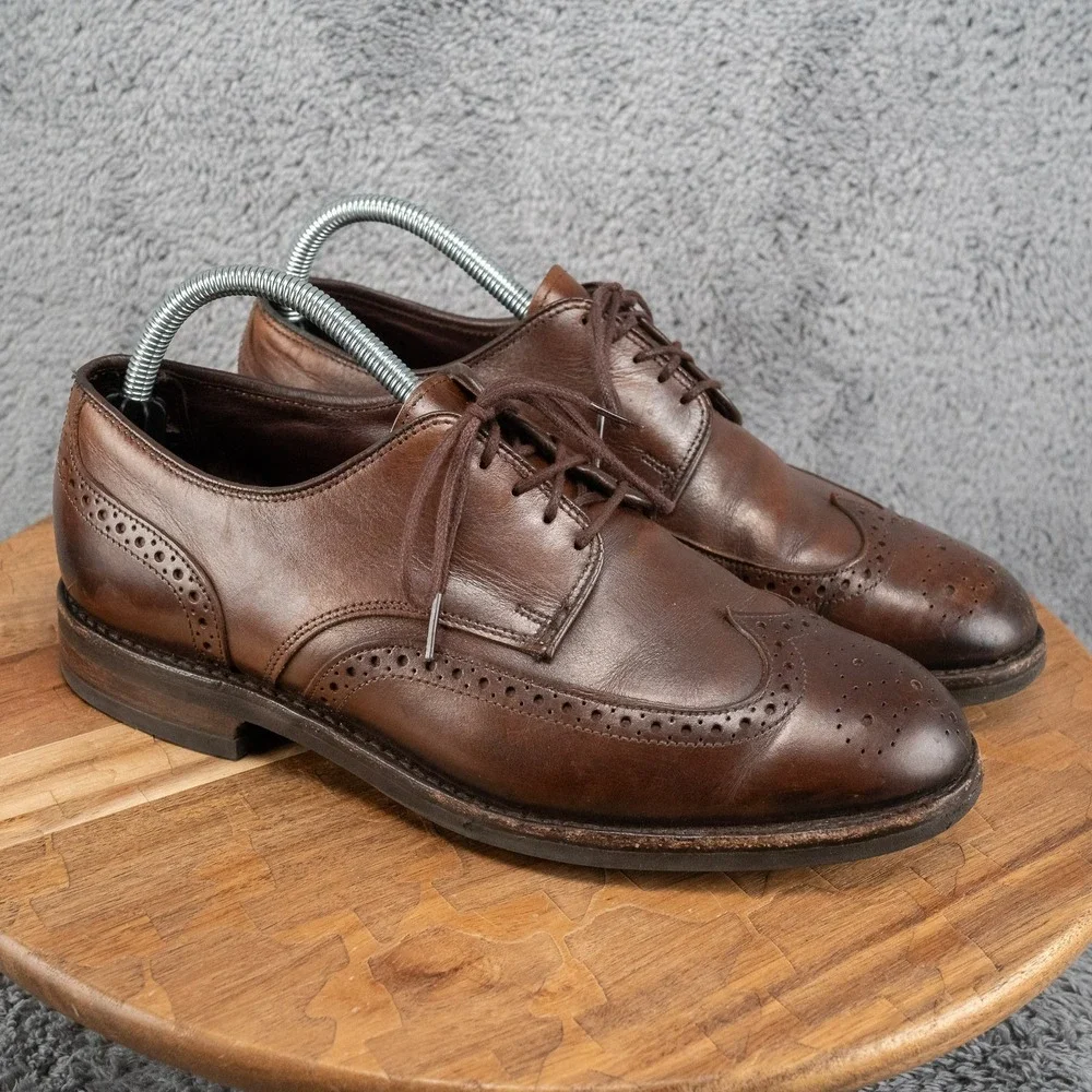 Allen Edmonds Nomad Wingtip Oxfords Dress Shoes Coffee Brown Men's‎ Sz US 7.5 3E